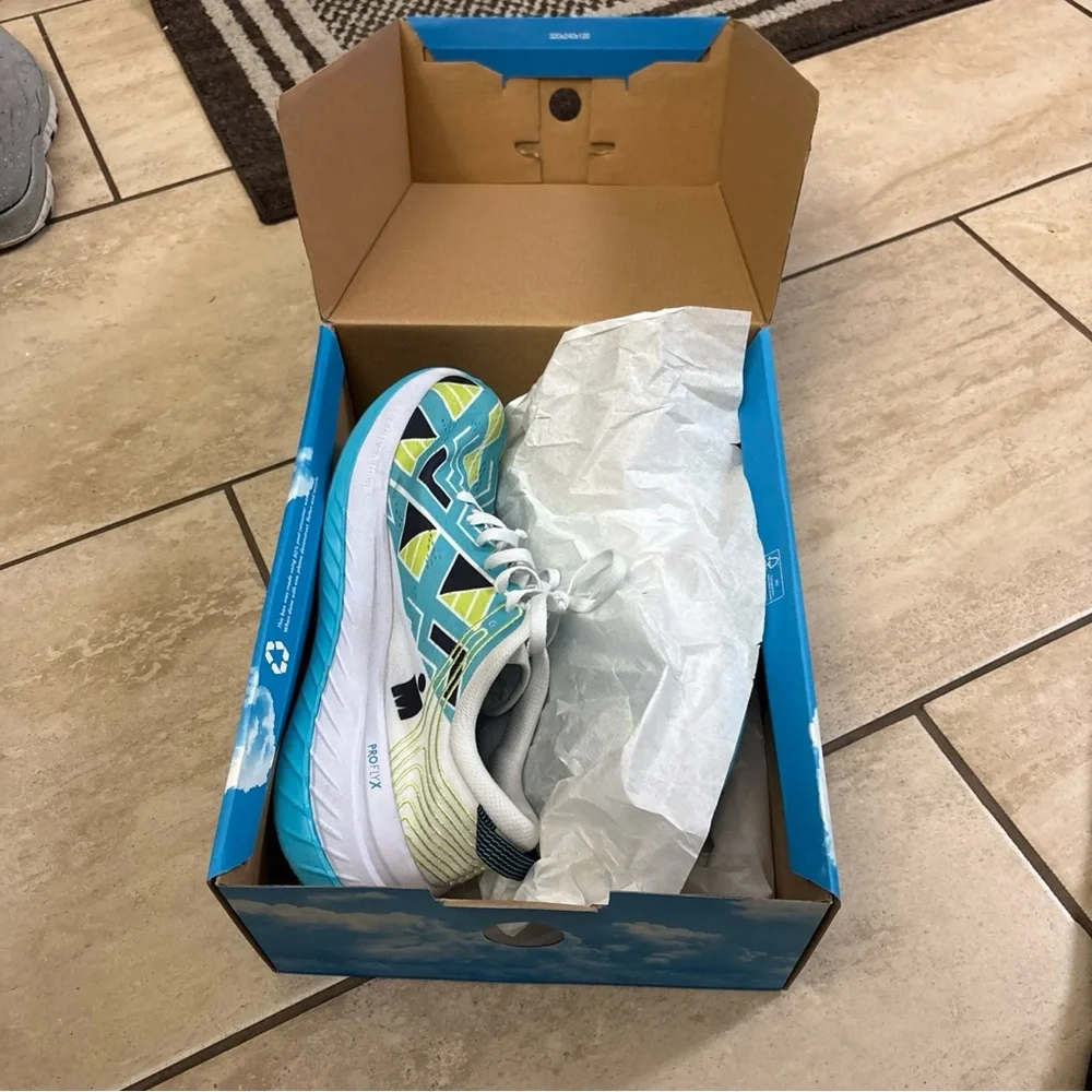 Hoka One One Men’s Ironman Kona Carbon X Sea Blue/White Womens Size 10 - Picture 14 of 16
